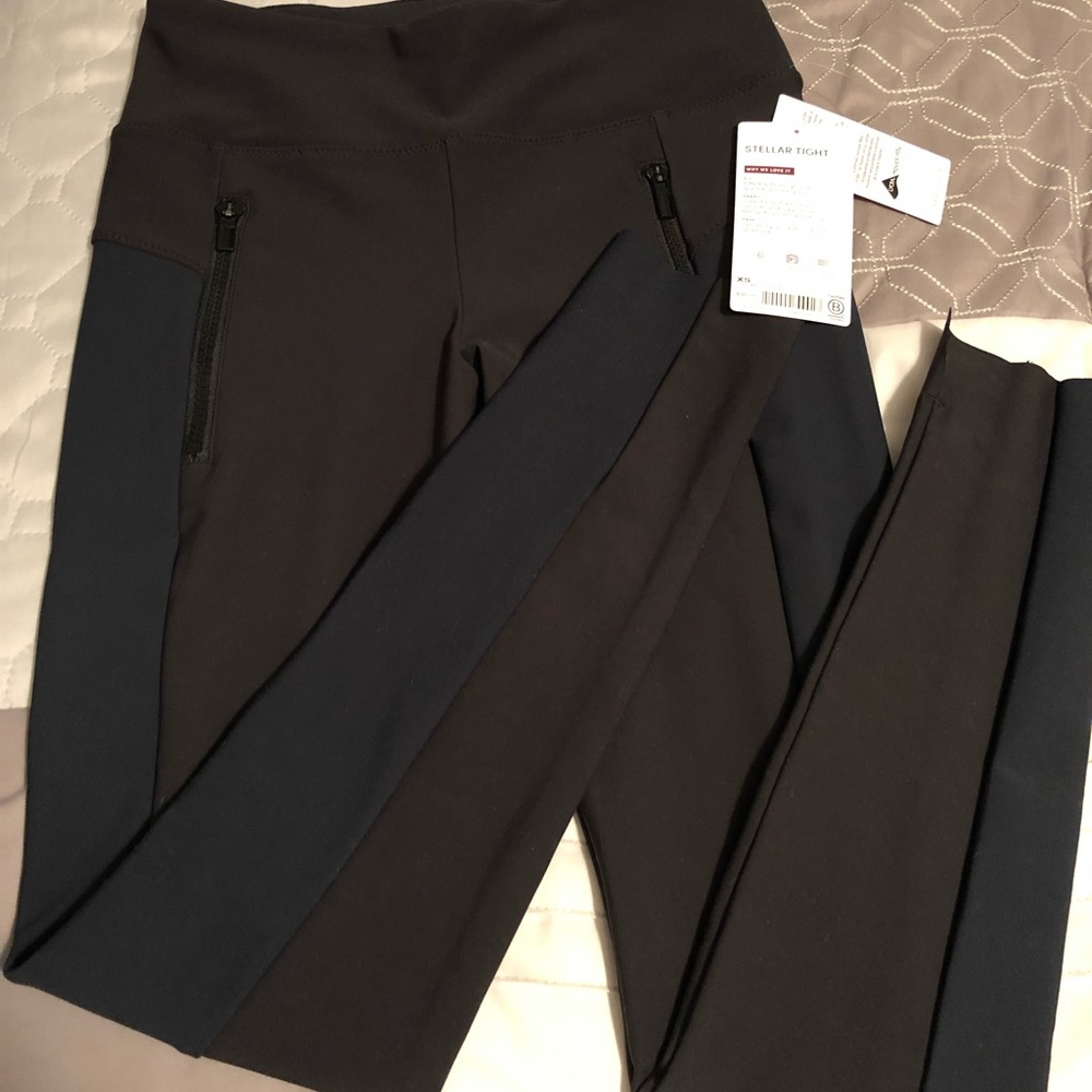 NWT Athleta Stellar Tight Black/Navy Pants